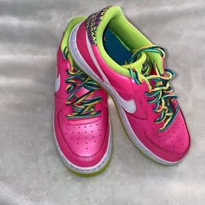 Air Force 1 GS 'Pink Blast Volt' - Size 5Y